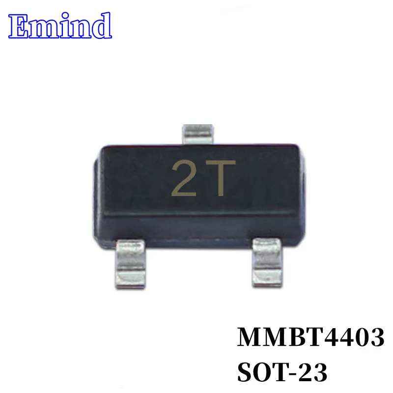 500/1000/2000/3000Pcs MMBT4403 SMD Transistor SOT-23 Footprint 2T Silkscreen PNP Type 40V/600mA Bipolar Amplifier Transistor