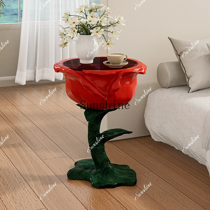 Living room new creative high-end art design light luxury high-end feeling bedside table  FT