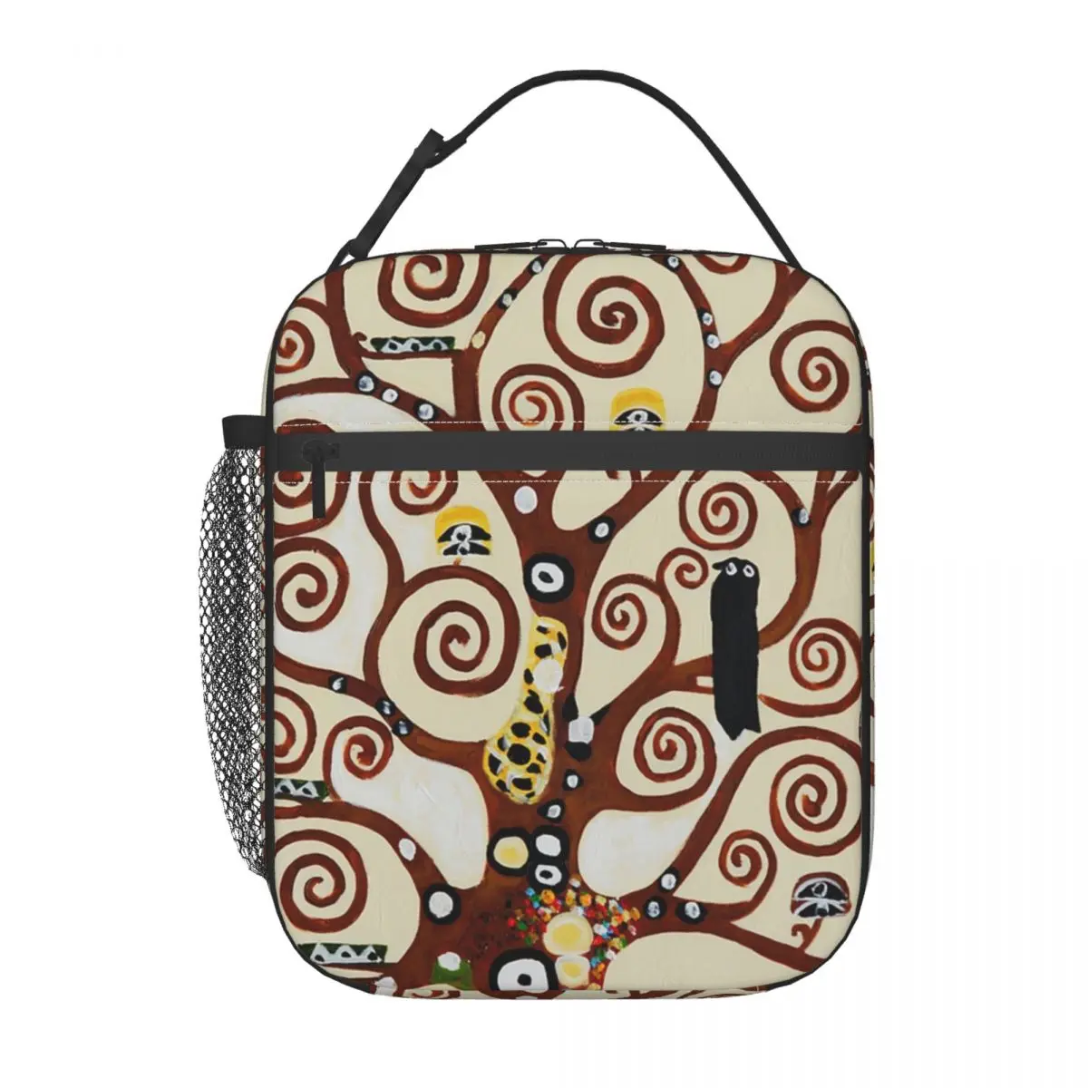 Gustav Klimt Tree Of Life Thermal Insulated Lunch Bag Women Resuable Lunch Container for Outdoor Picnic Storage Food Box