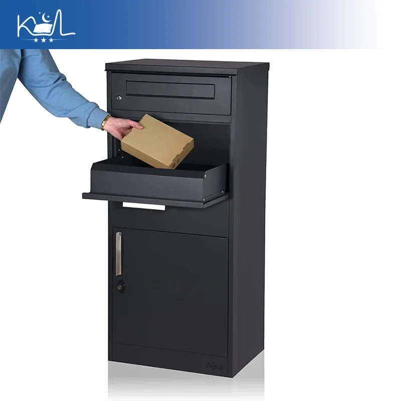 Outdoor Smart Parcel Box, Anti-Theft Delivery Drop Box for Home Office, Large Package Storage Locker, Mailbox
