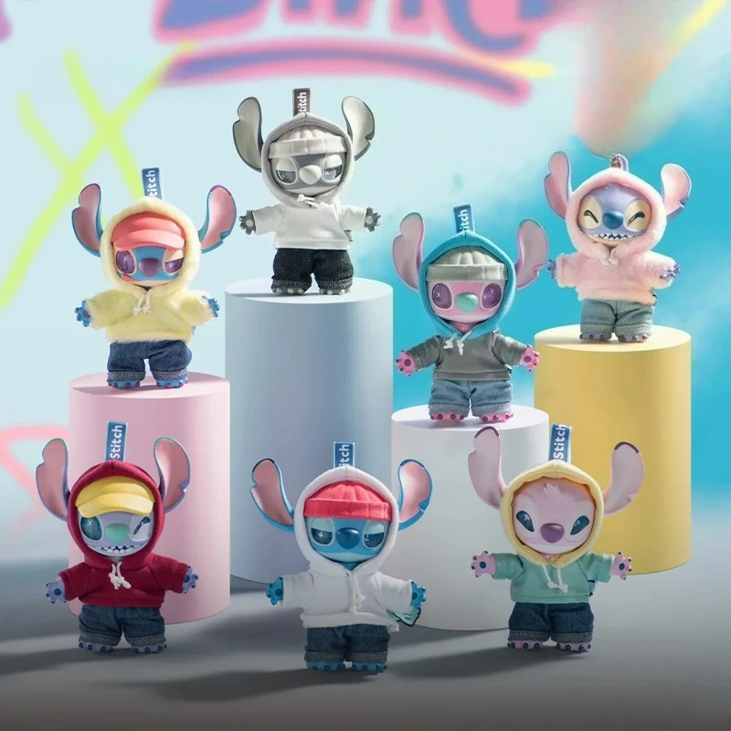 

Miniso Stitch Gen Z Street Series Blind Box Figure Cute Stitch Plush Vinyl Pendant Mystery Box Surprise Bag Gift Trendy Toy Gift