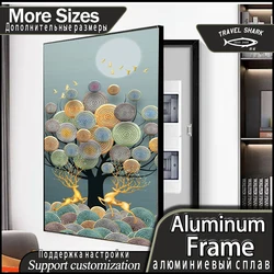 Travel Shark Modern Home Decorative Painting of Electric Meter Box Poster Print Picture With Frame Living Room Decor Punch Free