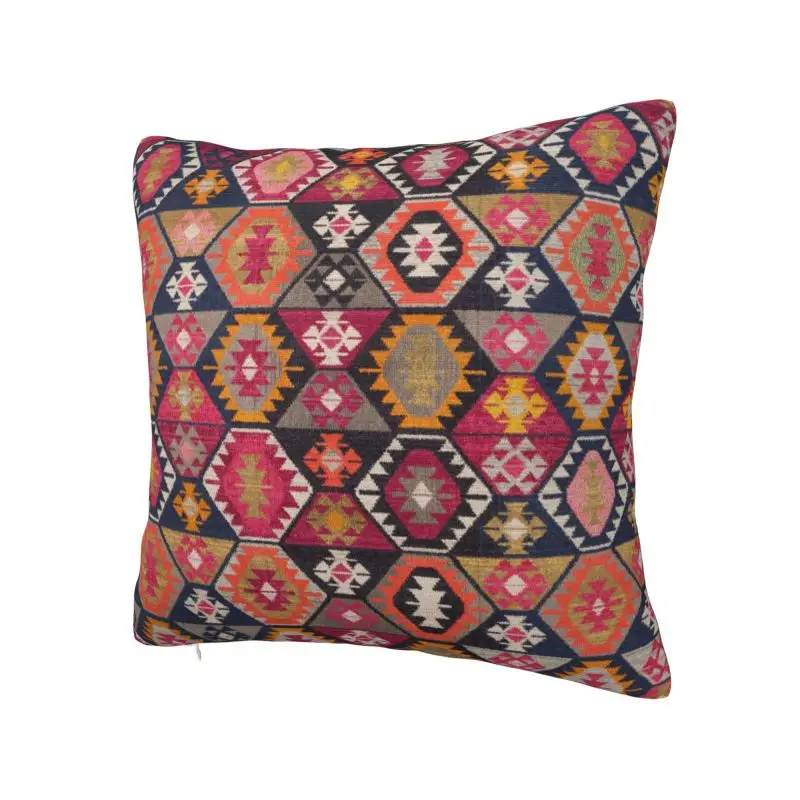 Custom Vintage Bohemian Square Pillow Case Decoration Cushions Throw Pillow for Living Room Double-sided Printing