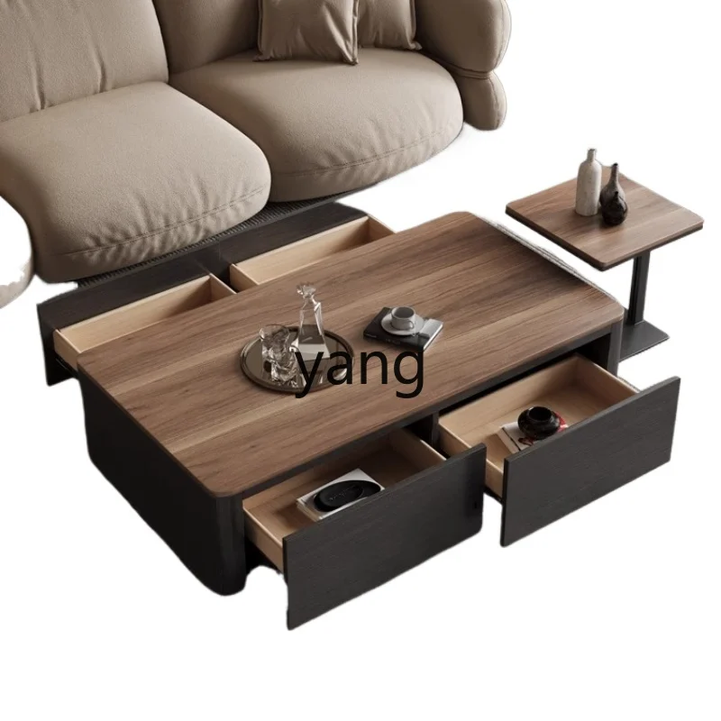 

TGF Italian minimalist coffee table living room household small apartment tea table with storage side table