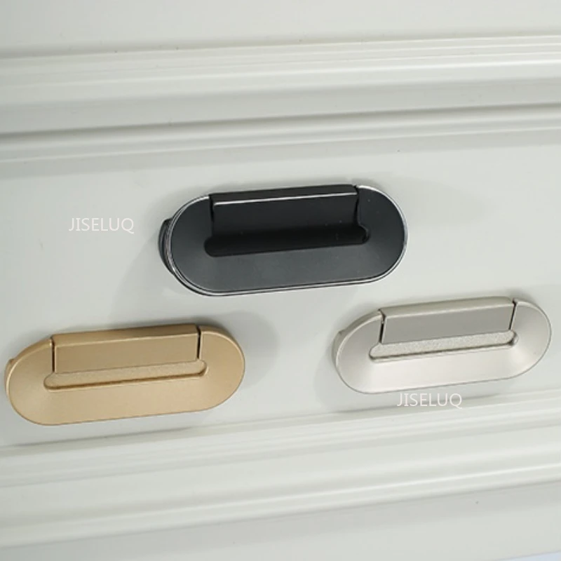 Modern Simple European Style Handle Zinc Alloy Gusset Plate Concealed Handle Hidden Handle