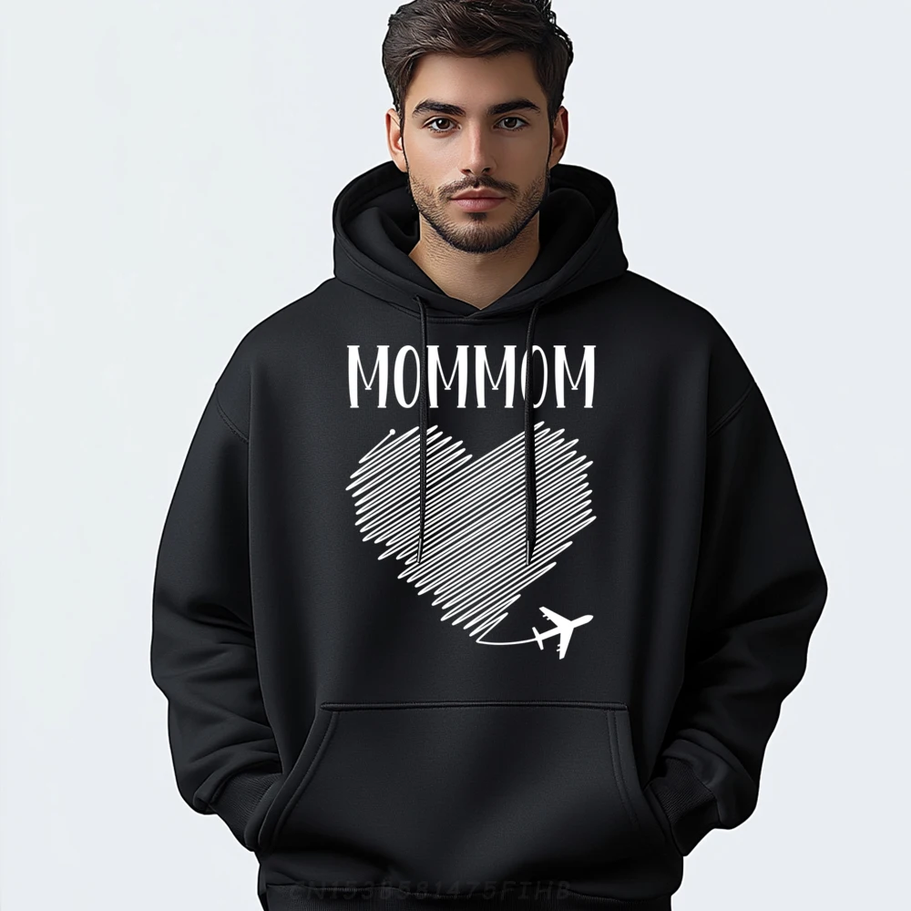 

Mommom Love Travel Matching Family Traveling Airplane Mode Fall Clothes Aesthetic Winter Sweatshirts