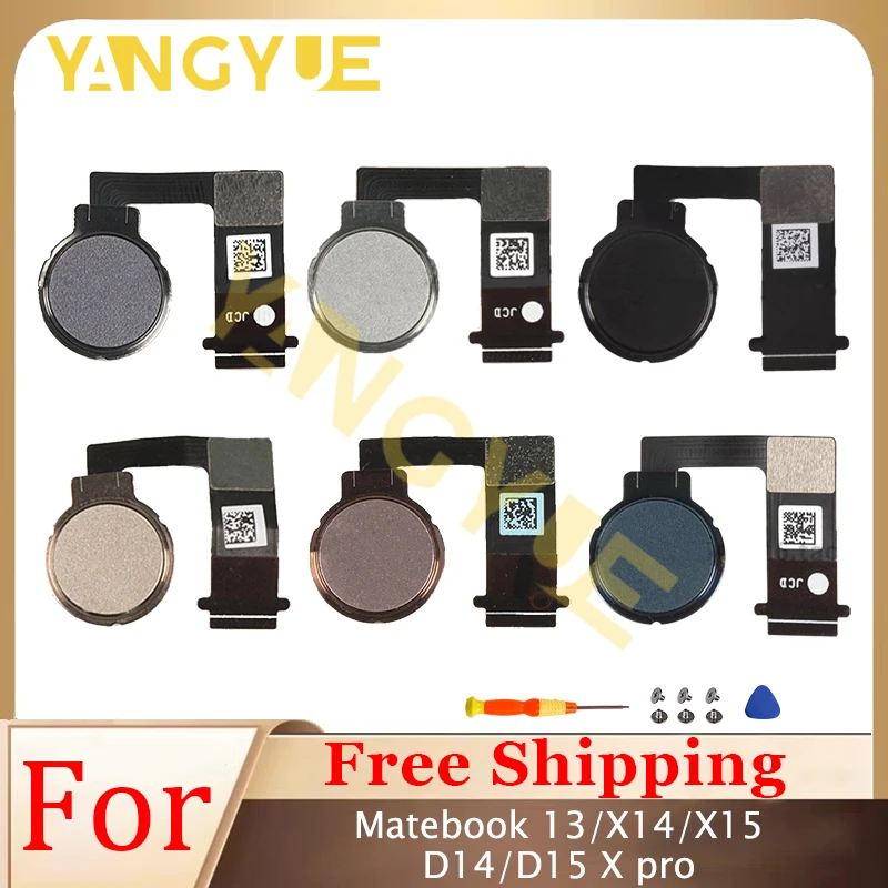 

For HUAWEI Matebook X PRO VLT-W60 D14 D15 Nbl-WAQ9HNRP NbB-WAH9 laptop Power Button Board fingerprint switch Fingerprint reader