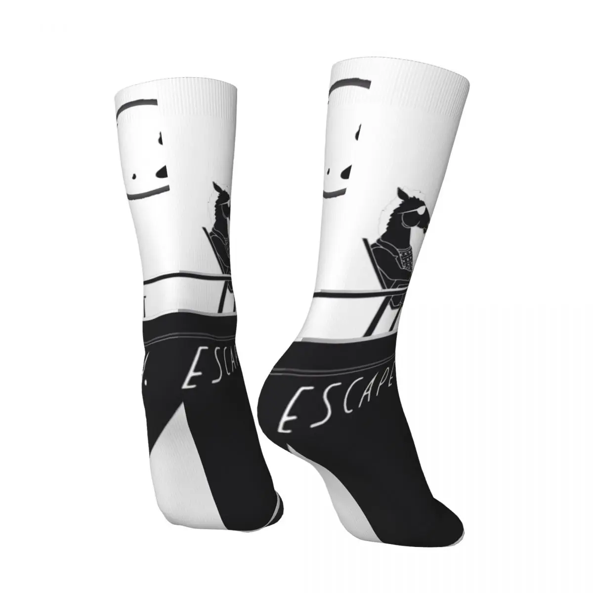 Funny Crazy compression Cartoon Sock for Men Hip Hop Harajuku B-BoJack Horsemans Happy Quality Pattern Printed Boys Crew