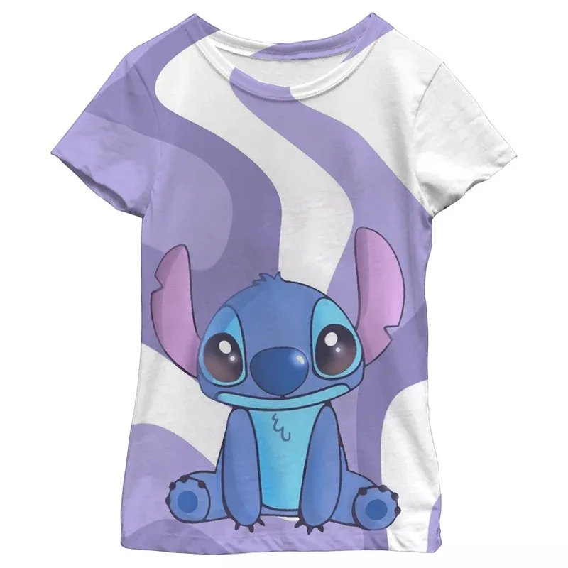 Hot Sale Kids Clothing Cartoon Tee Cute Children's T-shirt Stitch Printed Boys Short Sleeved Summer Casual Girls T Shirts Top