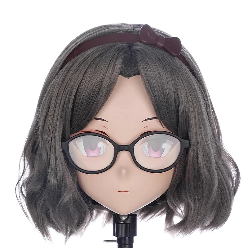(MEO255) Customize Handmade Full Head Lockable Crossdress Male to Female Japanese Cartoon Anime Game Character Kigurumi Mask