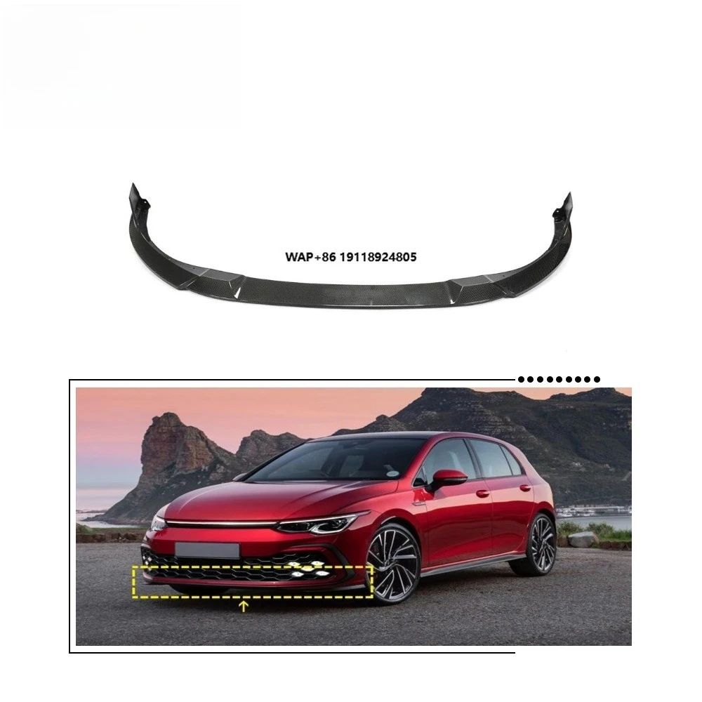 

Replacement Carbon Fiber Front Bumper Lip for Golf MK8 GTI 2021-2022