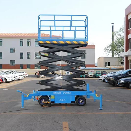2025 New 4-10m Mobile Hydraulic Battery Powered Scissor Lift Table Electric Lift Platform