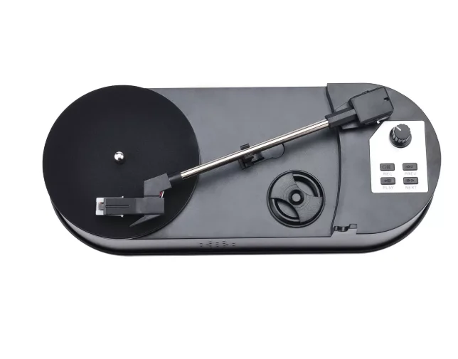 Dual Speed 33/45 RPM 613P Mini Vinyl Record Player, Turntable with USB MP3 Conversion