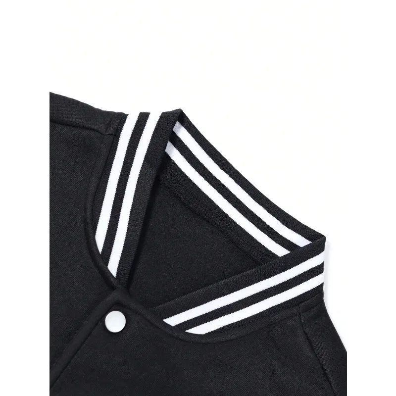 سترة بيسبول بغطاء للرأس بلون سادة للرجال للخريف والشتاء، نمط للجنسين، ملابس شارع عالية الجودة، سترة رجالي #4