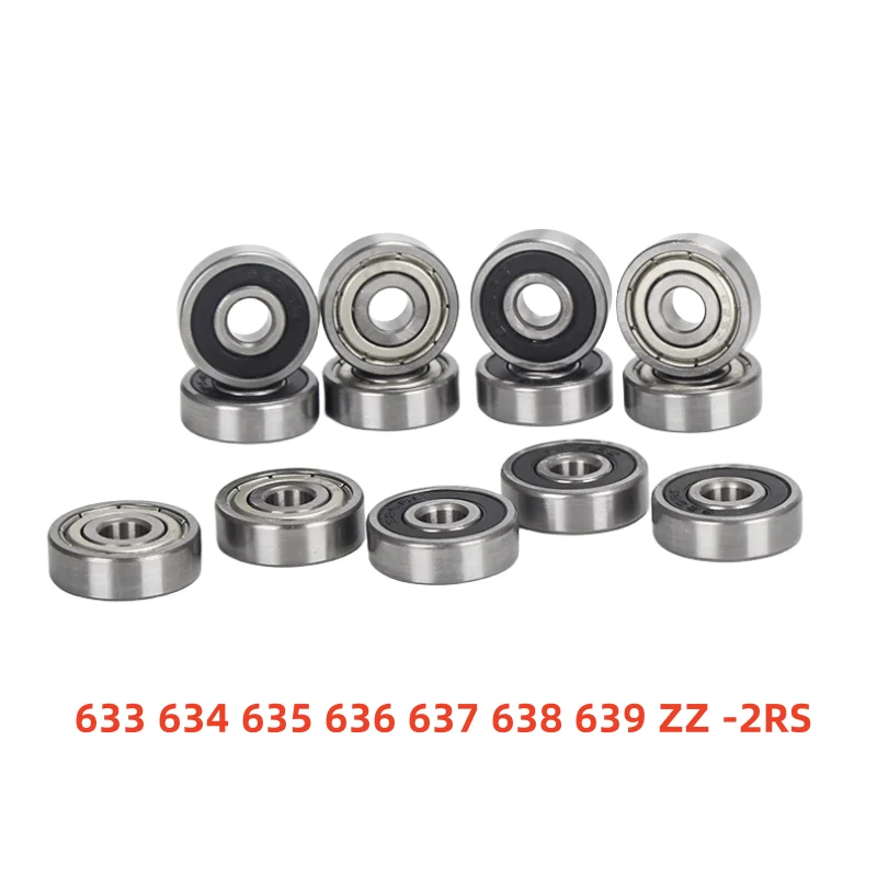 50pcs Deep Groove ball bearing 633 634 635 636 637 638 639 ZZ -2RS 3x13x5 4x16x5 5x19x6 6x22x7 7x26x9 8x28x9 9x30x10 mm