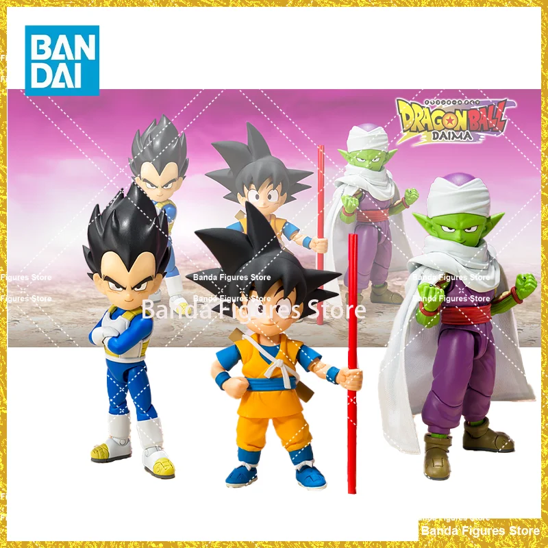 Original BANDAI S.H.Figuarts Piccolo Vegeta Son Goku Mini DAIMA SHF Dragon Ball Z In Stock Anime Action Figures Model Toys