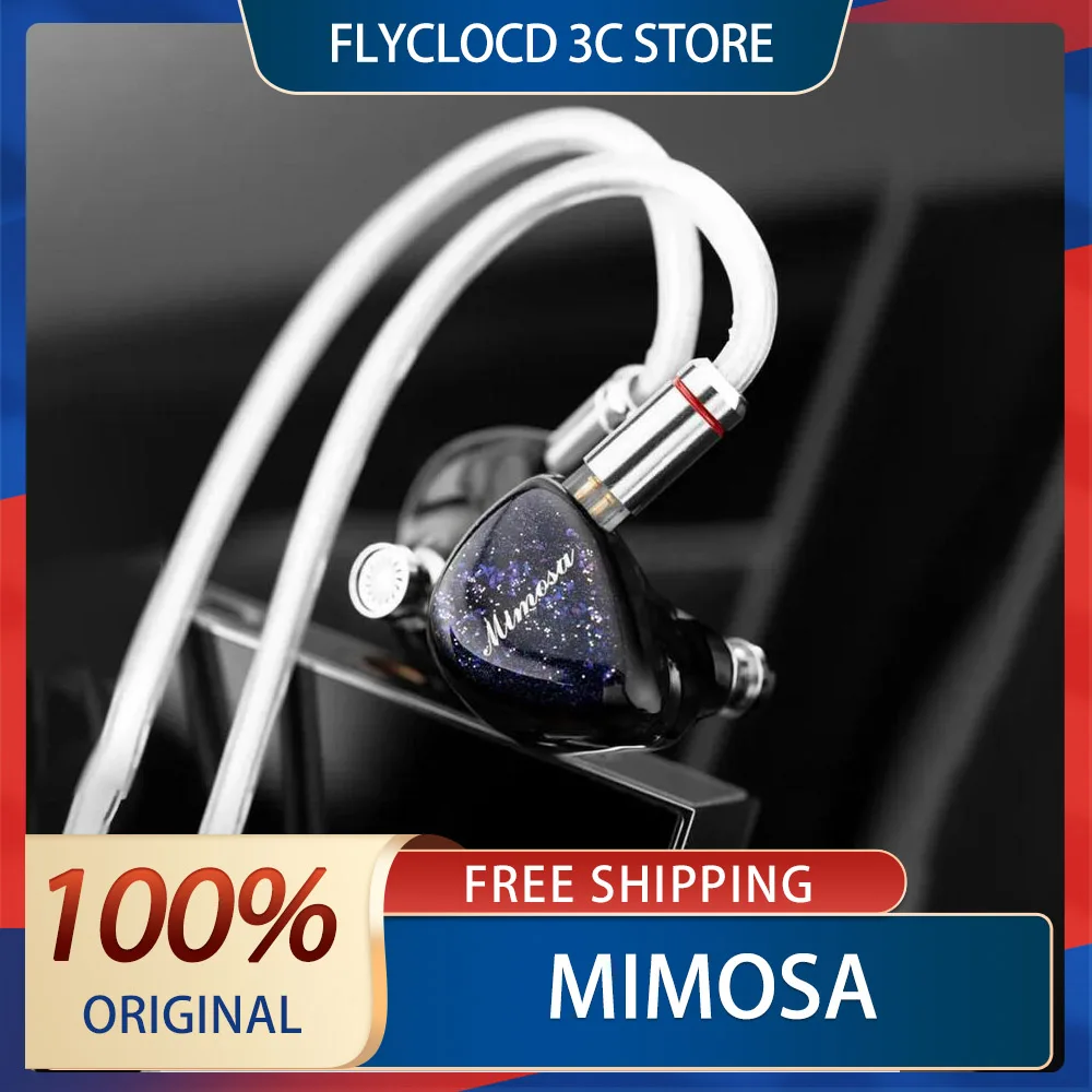 Kinera Celest QoA Mimosa Wired Earphone 10mm Dynamic In-ear Earbuds 3D Printed Resin Earphone Shell For Music Lover Custom Gifts