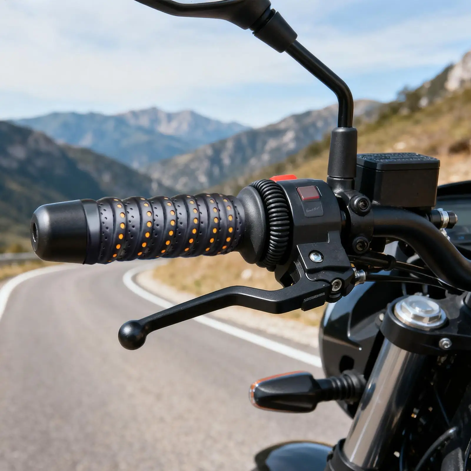 Motorcycle Handlebar Grips Tapes Non-Slip 1 Pair Motorcycle Scooter Supplies Bike Handle Grips For Mountain Road Daily Outdoor