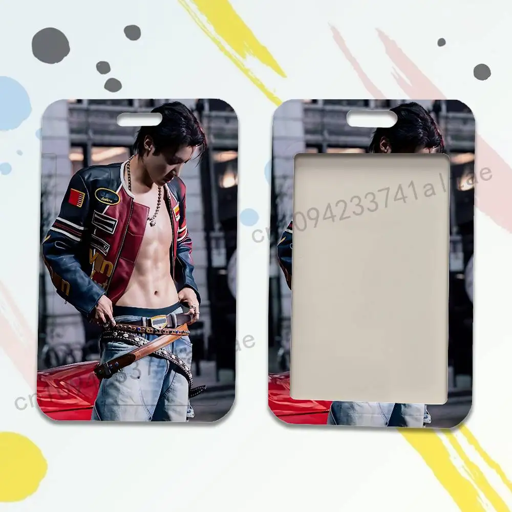 Hot A-ATEEZ-Z Kpop Badge Holder Pass Bus Work Card Cover Chest Pocket Students Card Holder Small Gift image 5