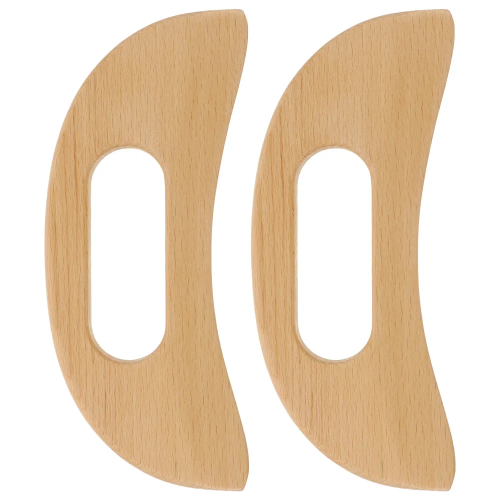 

Набор из 2 деревянных скребков в форме полумесяца для массажа лица и тела, для ухода за кожей