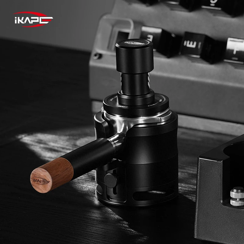 IKAPE 58mm Adjustable Portafilter Holder Tamping Espresso Tamping Station With Non-slip Silicone Base Coffee Accessories