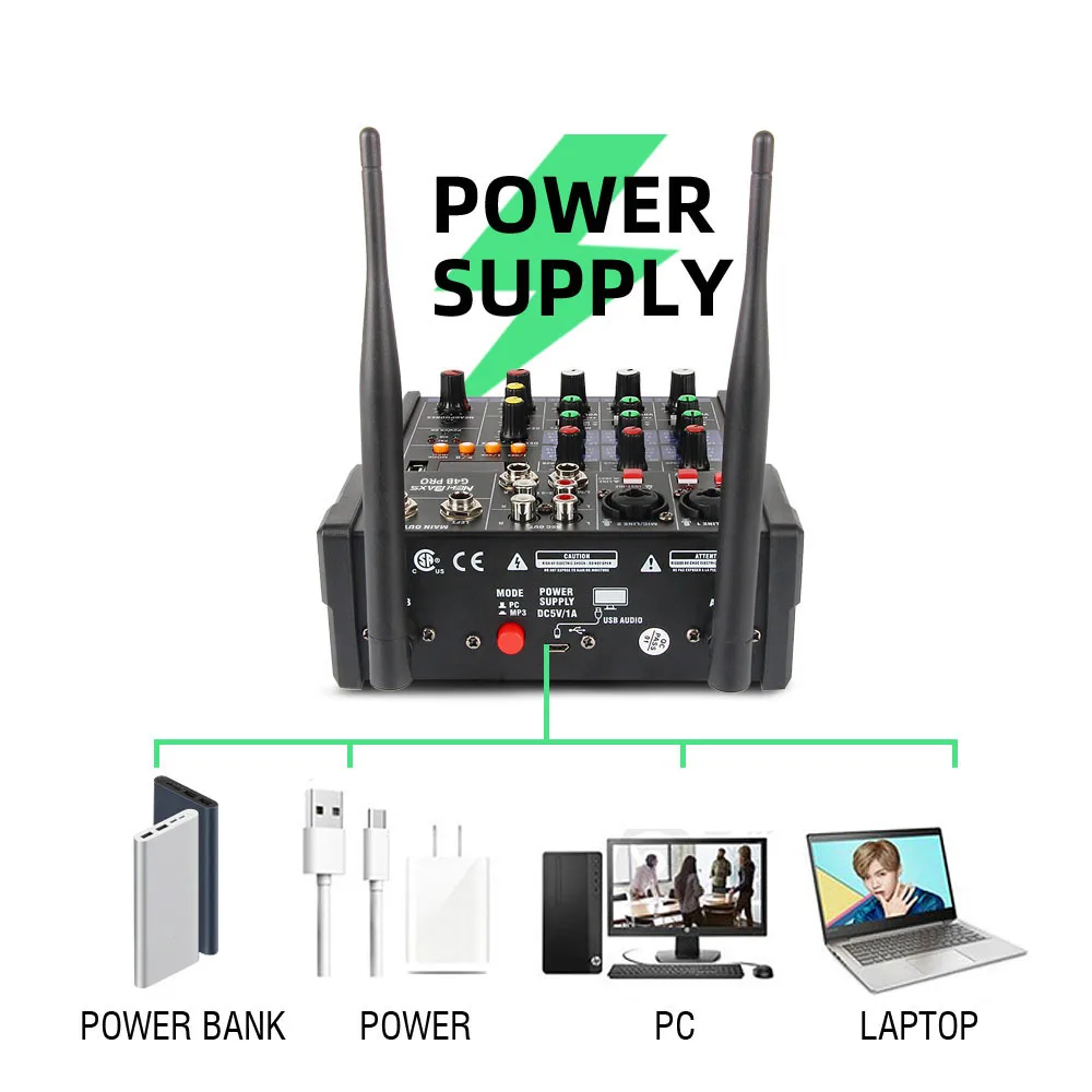 Imagem -06 - Canais Mixer de Áudio Built-in Handheld Uhf Mic Microfone sem Fio 150m 16 Dsp Console de Mistura para dj pc Profissional