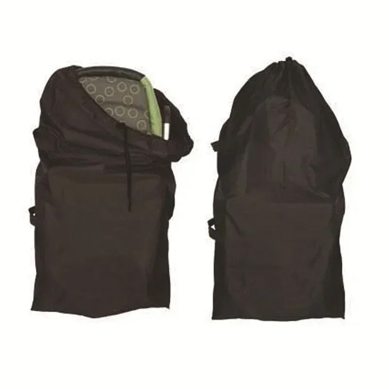 منظم غطاء غبار أسود من قماش أكسفورد للسفر، حقيبة تخزين لعربة الأطفال ذات سعة كبيرة مع حزام يد مقاوم للماء #4