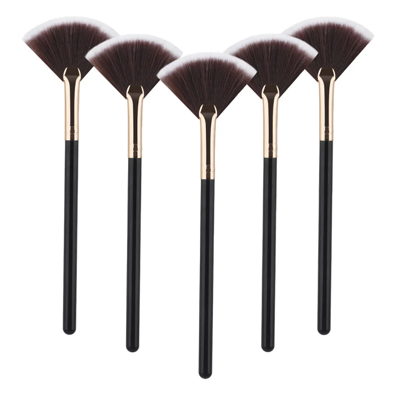 Fan Even Highlight Pinsel Faser Haar Finishing Puder Pinsel Make-up-Tools
