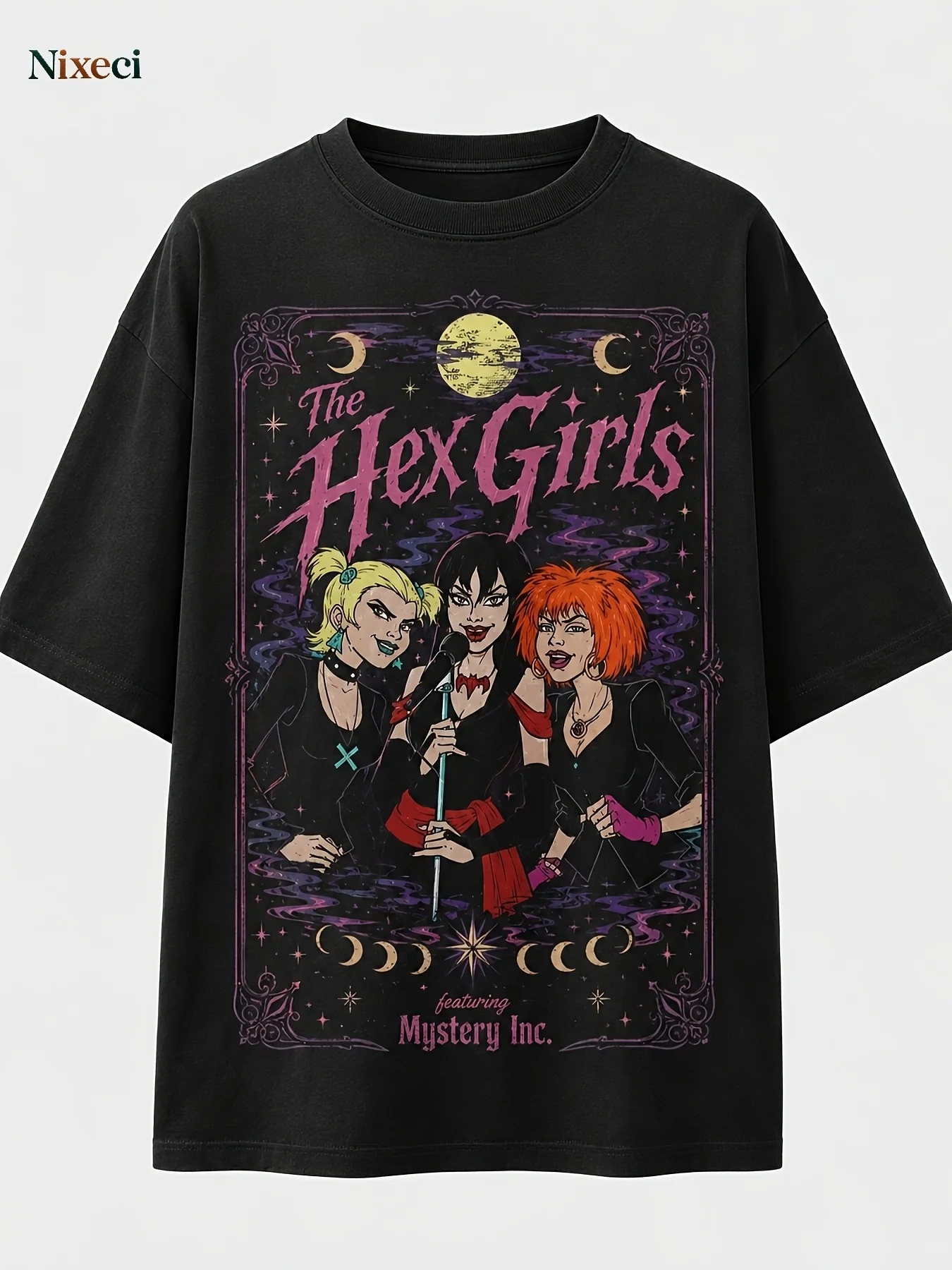 The Hex Girls Sky Decorated Frame for Men and Women, Unisex 100% T-Shirt, Soft, Seasonal Casual Street Style Essentials, Versatile Seasons Style, Affordable Everyday Wear and The Perfect Christmas Gift for Fans and Friends - 180G