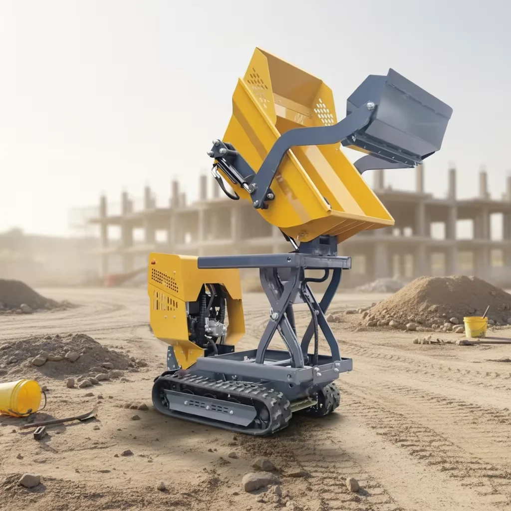 

Factory Price Crawler Dumper 500kg 800kg Manual Tracked Dumper Agricultural Self Loading Hydraulic MINI Dump Truck customization