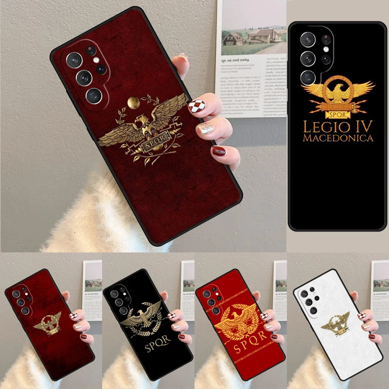 Cover For Samsung Galaxy S24 Ultra S21 S22 S8 S9 S10E Note 10 20 Plus FE S23 SPQR Roman Imperial Legion Phone case Coque