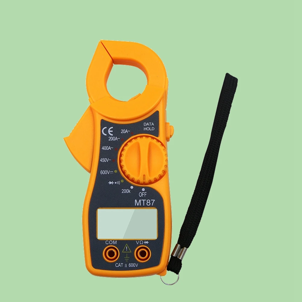

Mt87 Digital Multimeter Clamp Meter Voltage Tester Pincers Mini Lcd Display Data Hold Diode Test Low Indicator Ac