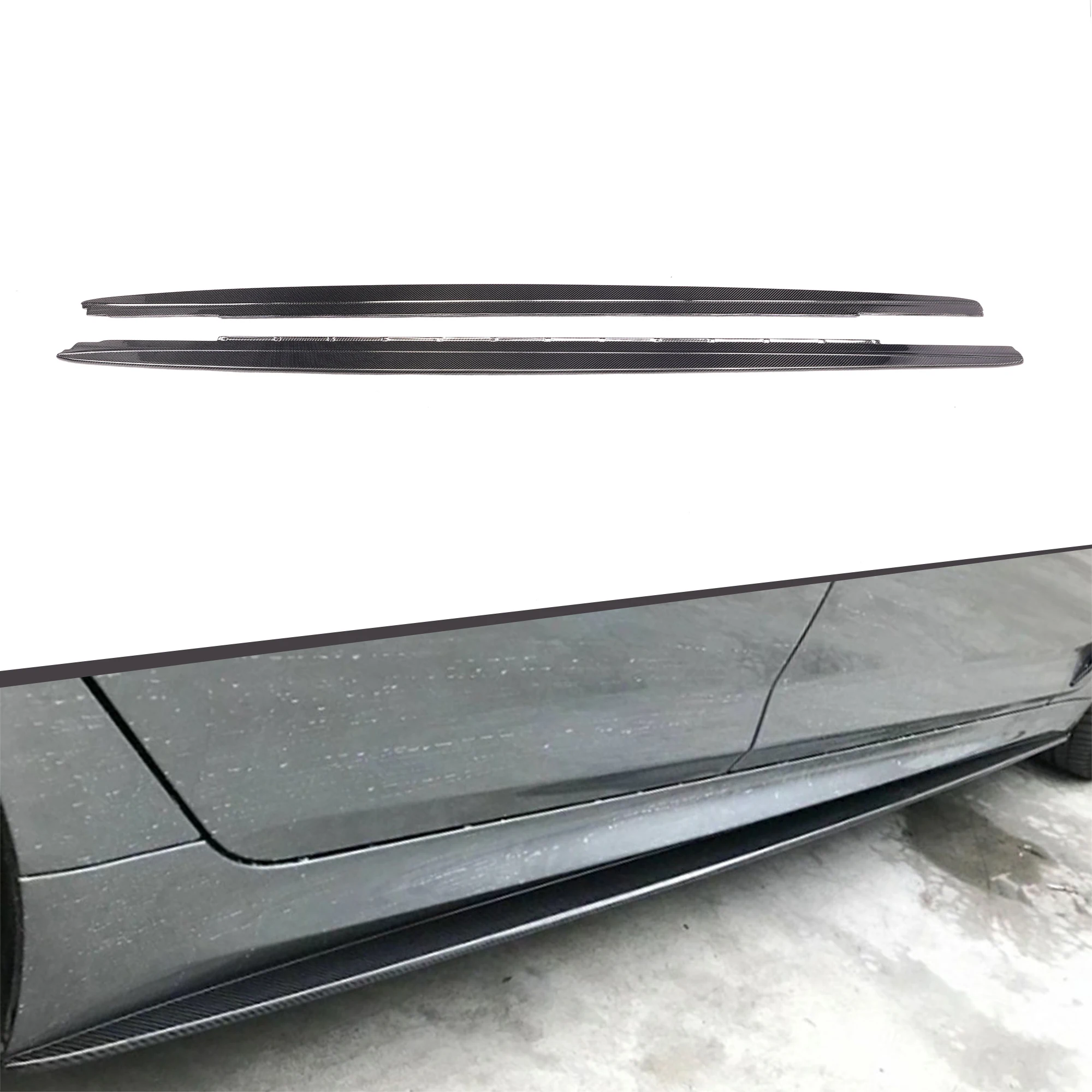

Hot Sale Auto Parts MP Style Carbon Fiber Side Skirts Extensions for 5 Series G30 2017-2013