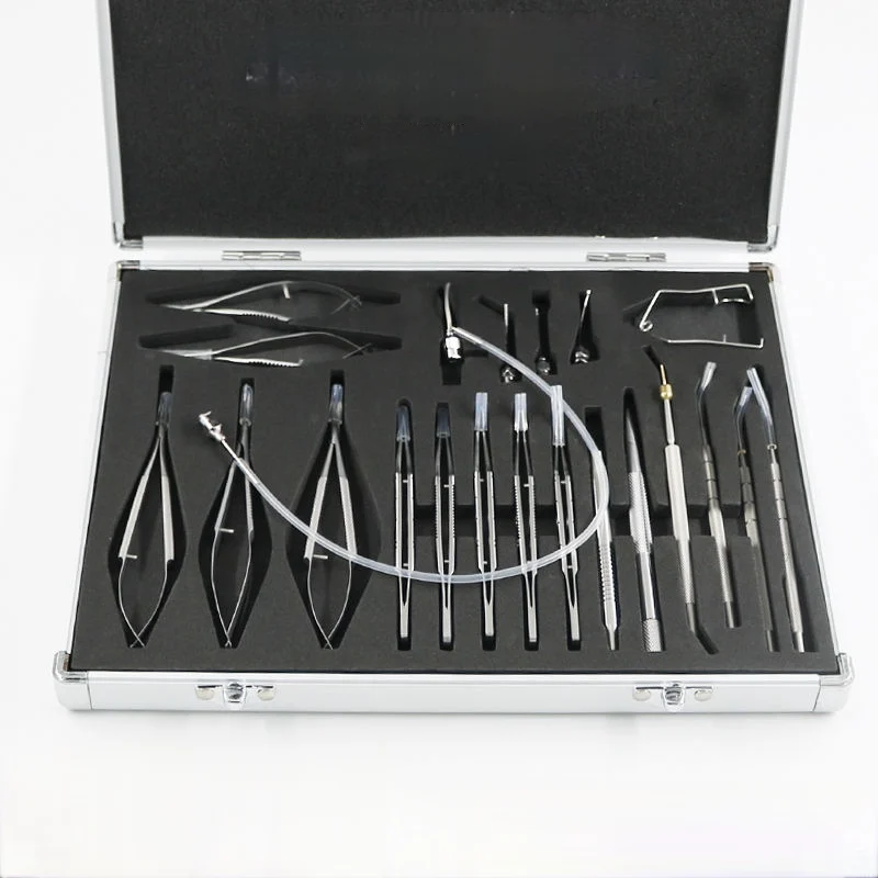 

21-Piece Ophthalmic Surgery Kit Stainless Steel Cataract Set for Intraocular Lenses