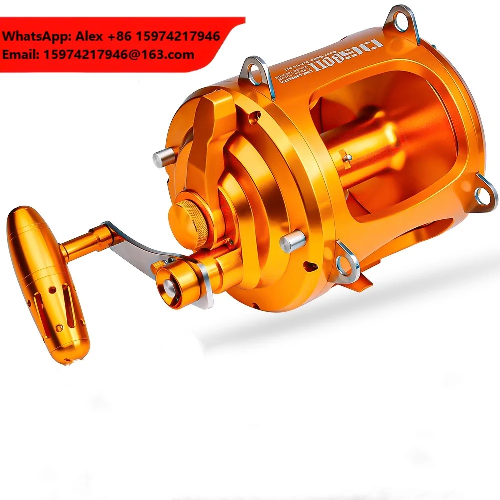 New Arrival Hot Sale All Metal 8+1BB Saltwater Big Game Drum Fishing Sea Trolling Boat Fishing Reel Jigging Fishing Reel