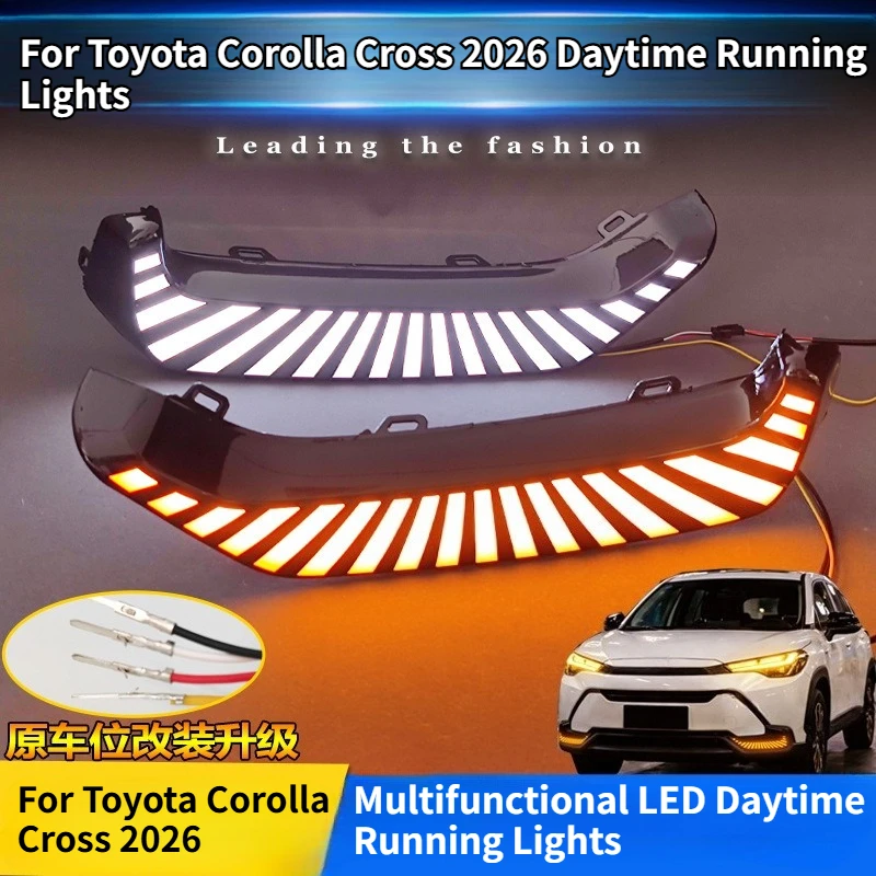 

For Toyota Corolla Cross 2026 Daytime Running Light LED Front Bumper Decorative Light Front Fog Light Car Accessories