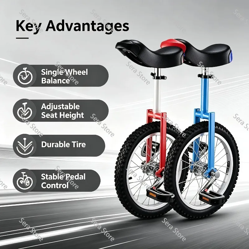 New Single Wheel Unicycle Balance Bike for Kids & Adults, Portable Fun Acrobatic Training Monocycle Sports Balance Equipment