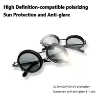 Polarized Round Sunglasses ND9 Adjustable Dimming Sun Glasses Men Women Retro Punk Men's Fishing Eyeglasses Outdoor Shades UV400 - Image 5