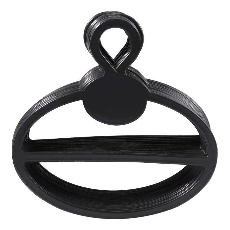 20x Scarf Shawl Tie Holder Organizer Oval Plastic Hangers Storage Hangers Black Size:13.5cm(Length)×12.5cm(Diameter)×13.5cm(Heig