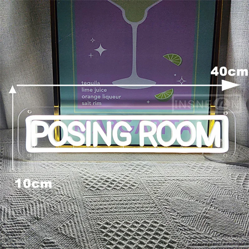 Posing Room Neon Light Sign, USB Connection Decoration, Neon Signs for Bedroom, Bar, Store, Hotel Club, Wall Art Decoration