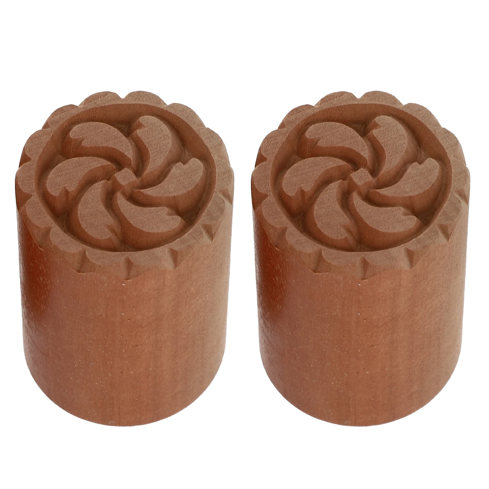 

2Pcs Dough Stampers High-quality Wooden Baking Tools for Cookie Pastry Decor Pasta Seal Supplies Kitchen Bar Utensils