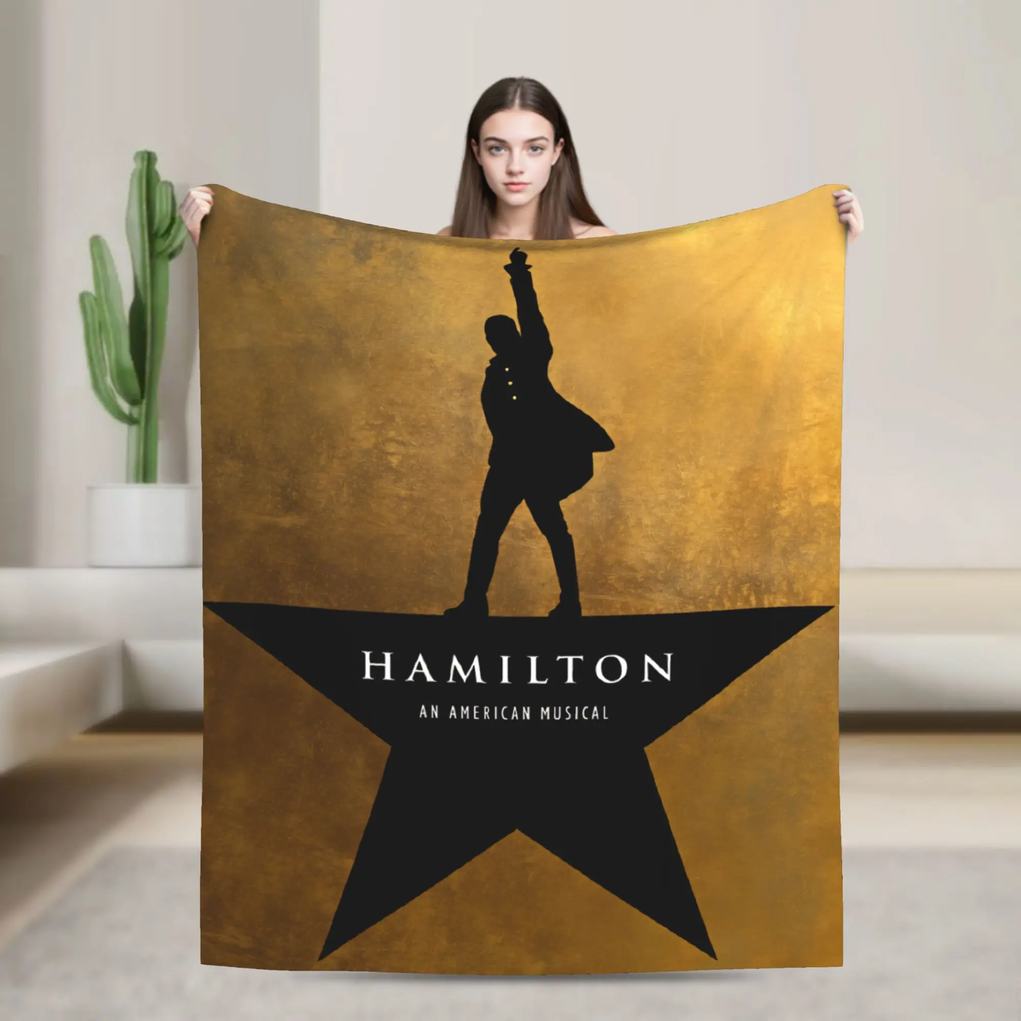 Hamiltons the Musical Blanket Quality Warm Soft  Bedding Throws Winter Picnic Couch Chair Funny Bedspread