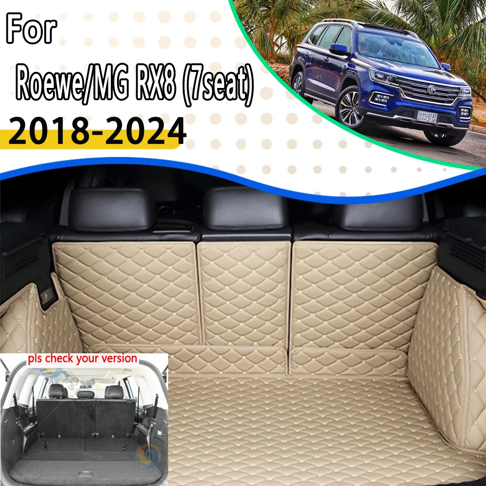 

For Roewe RX8 MG RX8 2018 2019 2020 2023 2024 7seat Car Rear Trunk Mat Dirt-resistant Pads Tray Carpet Mud Tank Auto Accessories