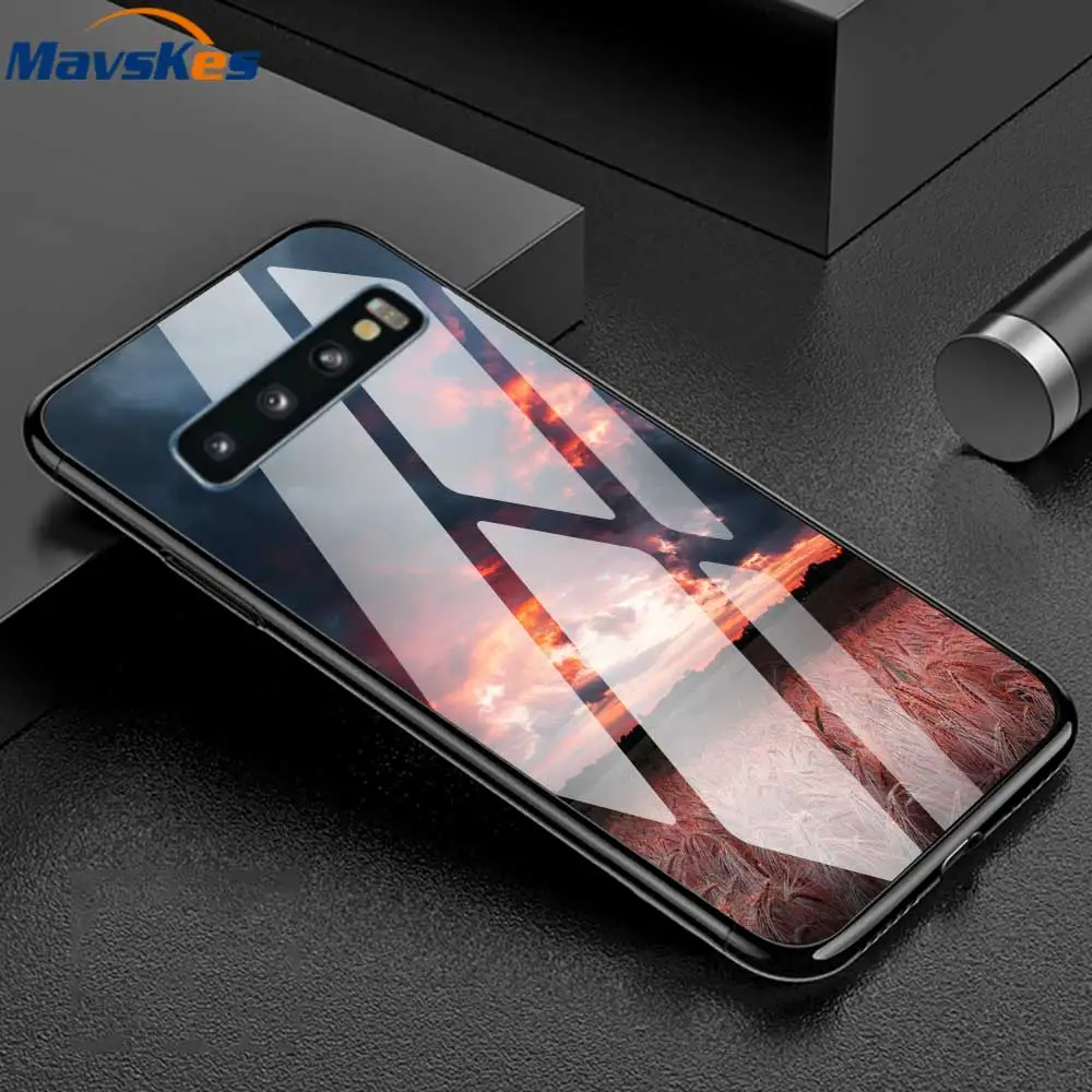 Tempered Glass Phone Case For Samsung Galaxy S10 S9 S8 Plus S7 Edge Lite S10E S20 FE S22 Plus Ultra 5G Cases Back Cover Silicone