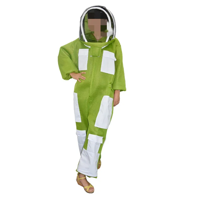 

3-Layer cotton beekeeping suit with ventilated stab-proof veil & a pair of gloves for full body protection