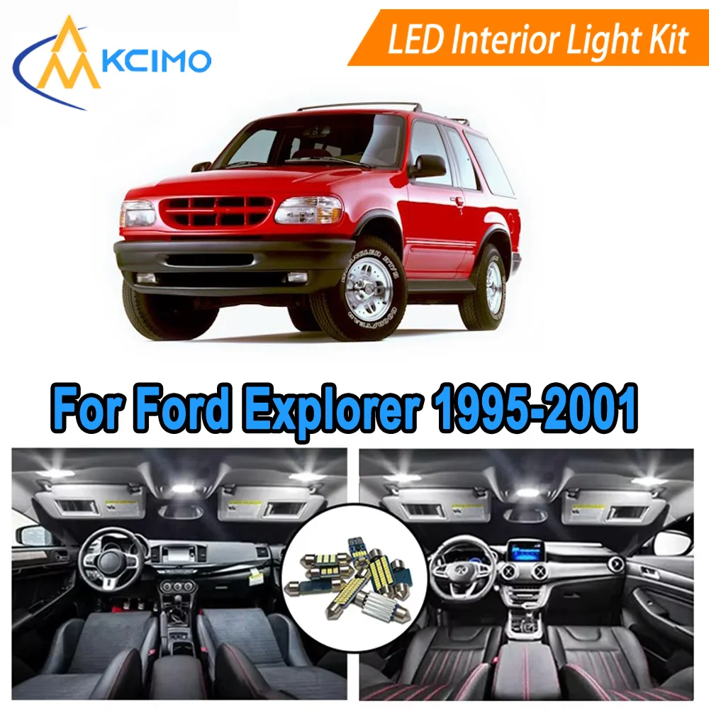 

Dome Lights Kit For Ford Explorer (1995-2001) Interior Ceiling Lamp Lens Bulbs Housing Repair Reading Lamp Lights Replacement