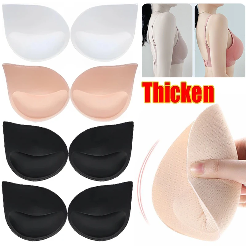 3D Thickened Bra Insert Pads Removable Sponge Bra Pads Inserts Push Up Pads Bra Foam Pad Sports Bra Pads for Women Accessories