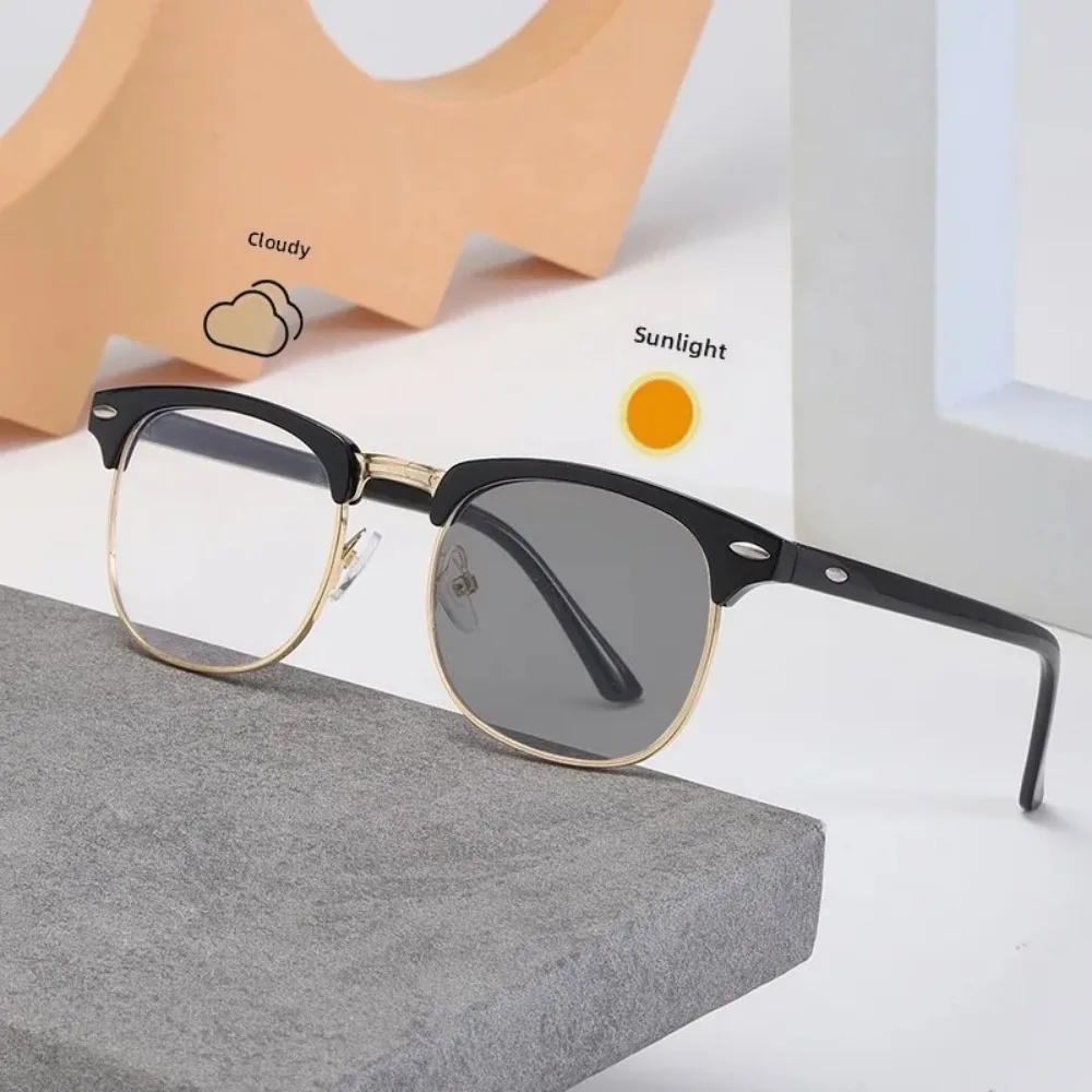 Retro Anti-blue Light Glasses Classic Vintage Half Frames Anti Blue Light Blocking Computer Eyeglasses Men for Women Accessory