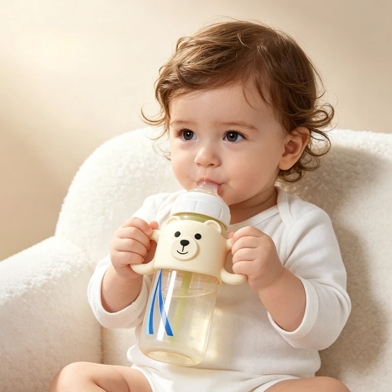 Silikon-Babyflaschengriffe, schmaler Flaschenhalter für Strohhalmflaschen, hilft dem Baby, die Flaschen zu halten, passend für Standard-Flaschenzubehör. – Detail 7