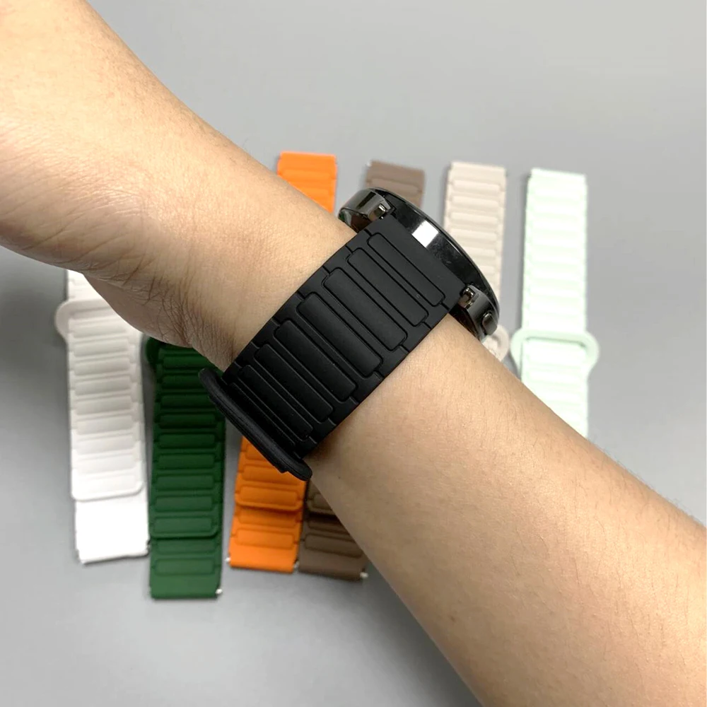 For Zeblaze Btalk 3 Pro/Plus Silicone Band For Zeblaze Stratos 2 Ultra/Ares 3 Pro/ibe 7 Pro Sport Wristband 22mm Magnetic Straps